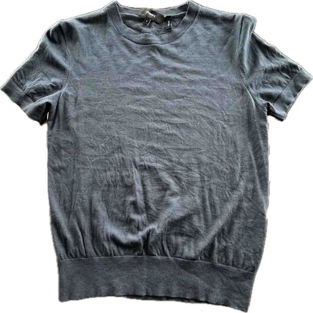 Theory Wool T Shirt Women's Small Short Sleeve Lightweight base layer